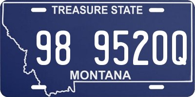 MT license plate 989520Q