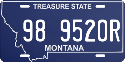 MT license plate 989520R