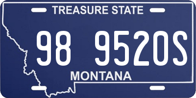 MT license plate 989520S