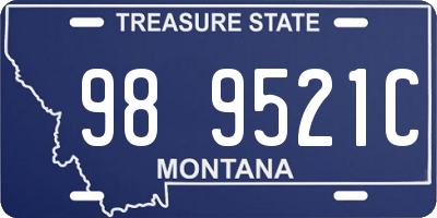 MT license plate 989521C