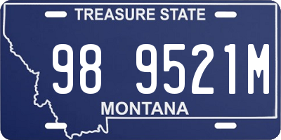 MT license plate 989521M