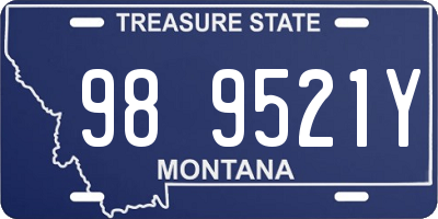 MT license plate 989521Y