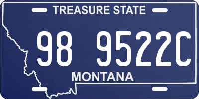 MT license plate 989522C