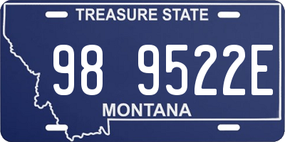 MT license plate 989522E