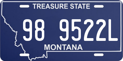 MT license plate 989522L