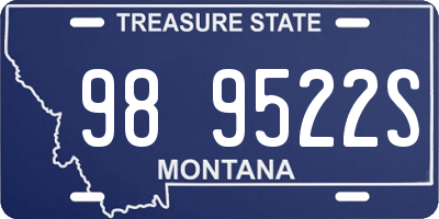 MT license plate 989522S