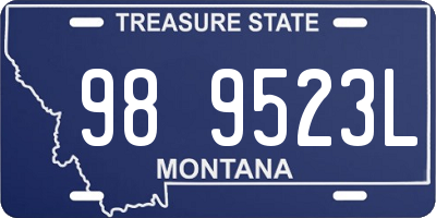 MT license plate 989523L