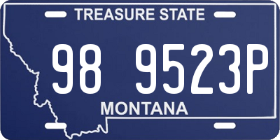 MT license plate 989523P