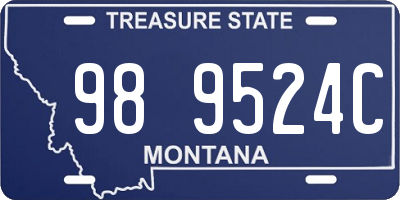 MT license plate 989524C