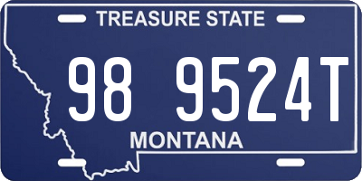 MT license plate 989524T