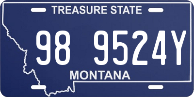 MT license plate 989524Y