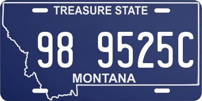 MT license plate 989525C