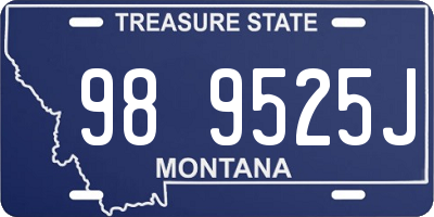 MT license plate 989525J