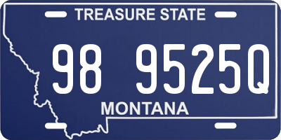 MT license plate 989525Q