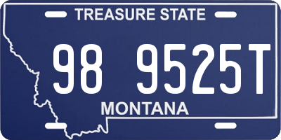 MT license plate 989525T