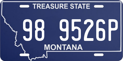 MT license plate 989526P