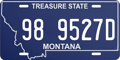 MT license plate 989527D