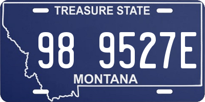 MT license plate 989527E