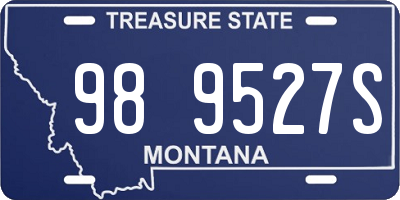 MT license plate 989527S