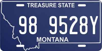 MT license plate 989528Y
