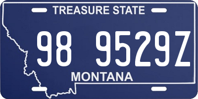 MT license plate 989529Z