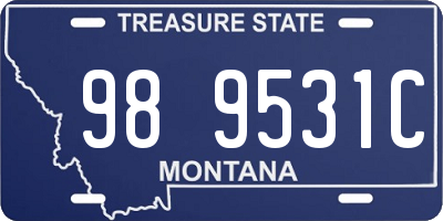 MT license plate 989531C