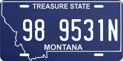 MT license plate 989531N