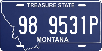 MT license plate 989531P
