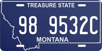 MT license plate 989532C