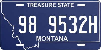 MT license plate 989532H