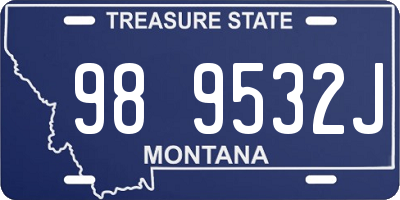 MT license plate 989532J