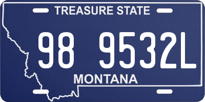 MT license plate 989532L