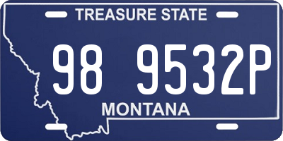 MT license plate 989532P