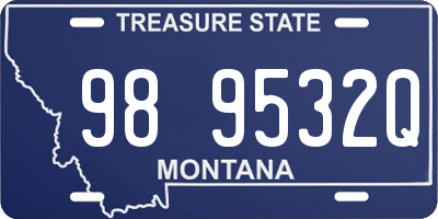 MT license plate 989532Q