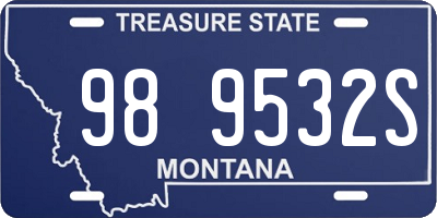 MT license plate 989532S