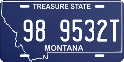 MT license plate 989532T