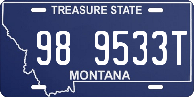 MT license plate 989533T