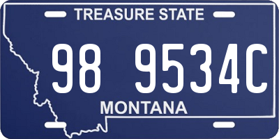 MT license plate 989534C