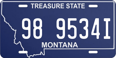 MT license plate 989534I