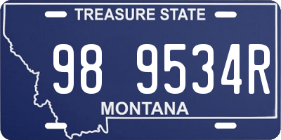 MT license plate 989534R