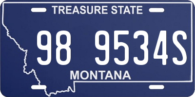 MT license plate 989534S