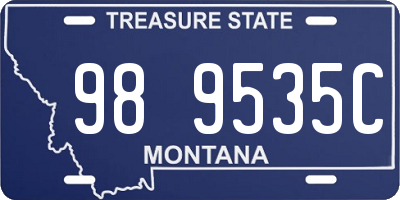 MT license plate 989535C