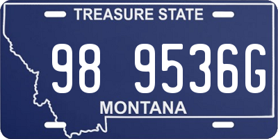MT license plate 989536G