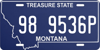 MT license plate 989536P