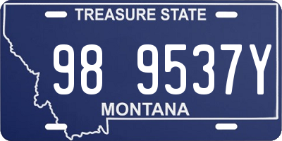 MT license plate 989537Y