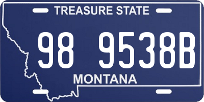 MT license plate 989538B