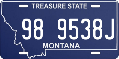 MT license plate 989538J