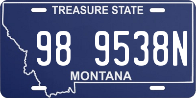 MT license plate 989538N