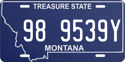 MT license plate 989539Y