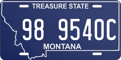 MT license plate 989540C